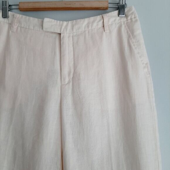 NOA NOA / Janet 100% Linen Straight Leg Regular Fit Dress Pants White Sz 6 - Picture 3 of 15